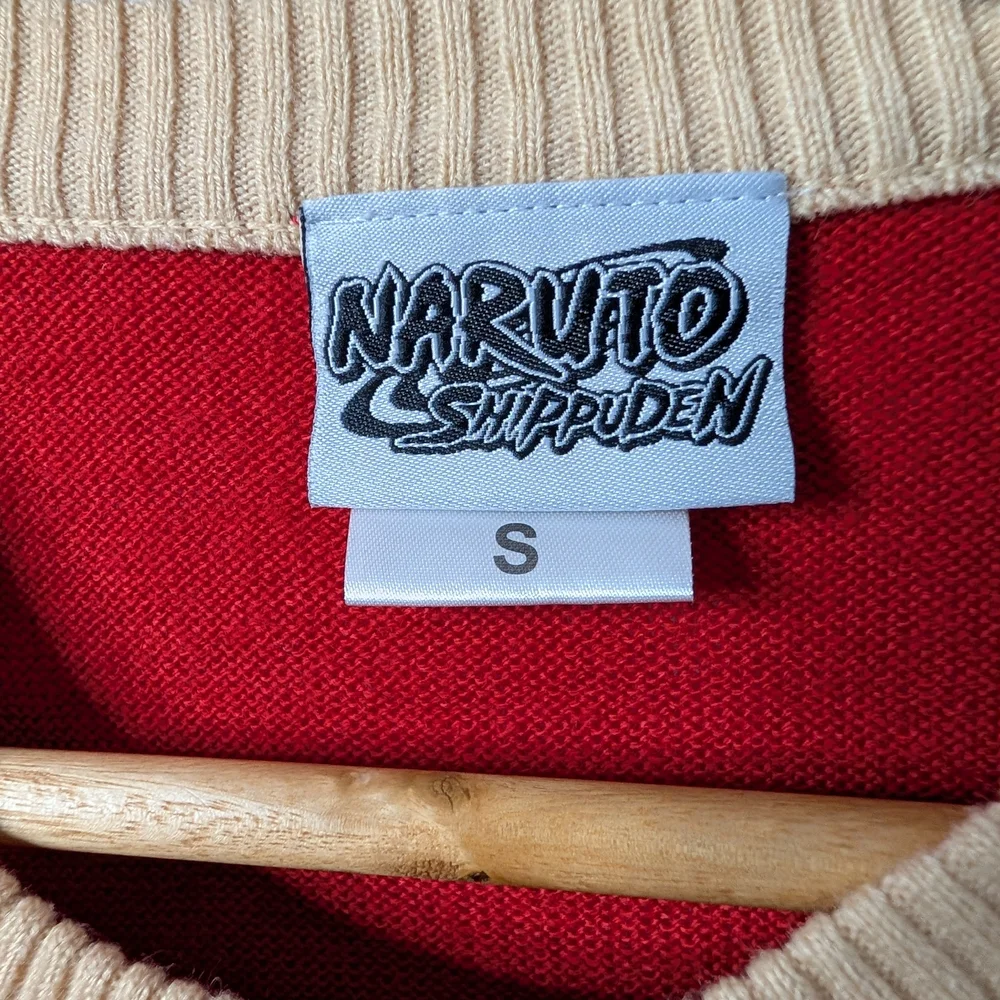 Naruto Shippuden Ichiraku Ramen Sweater | Size‎ Small | Red & Cream Knit